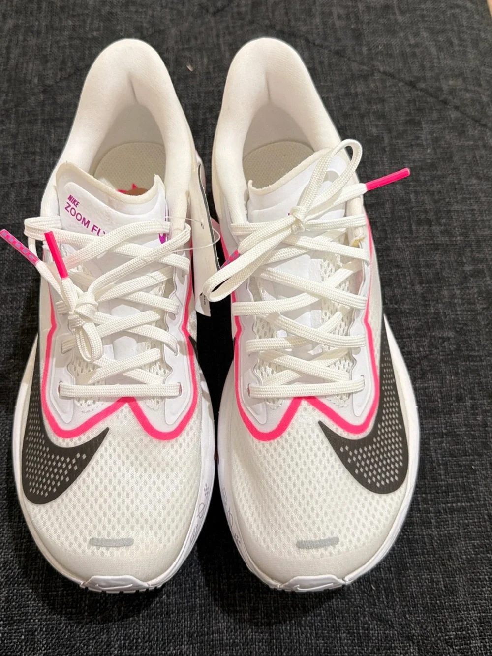Nike Zoom Fly 6 White & Hot Pink Women's Running Shoes - Picture 4 of 7